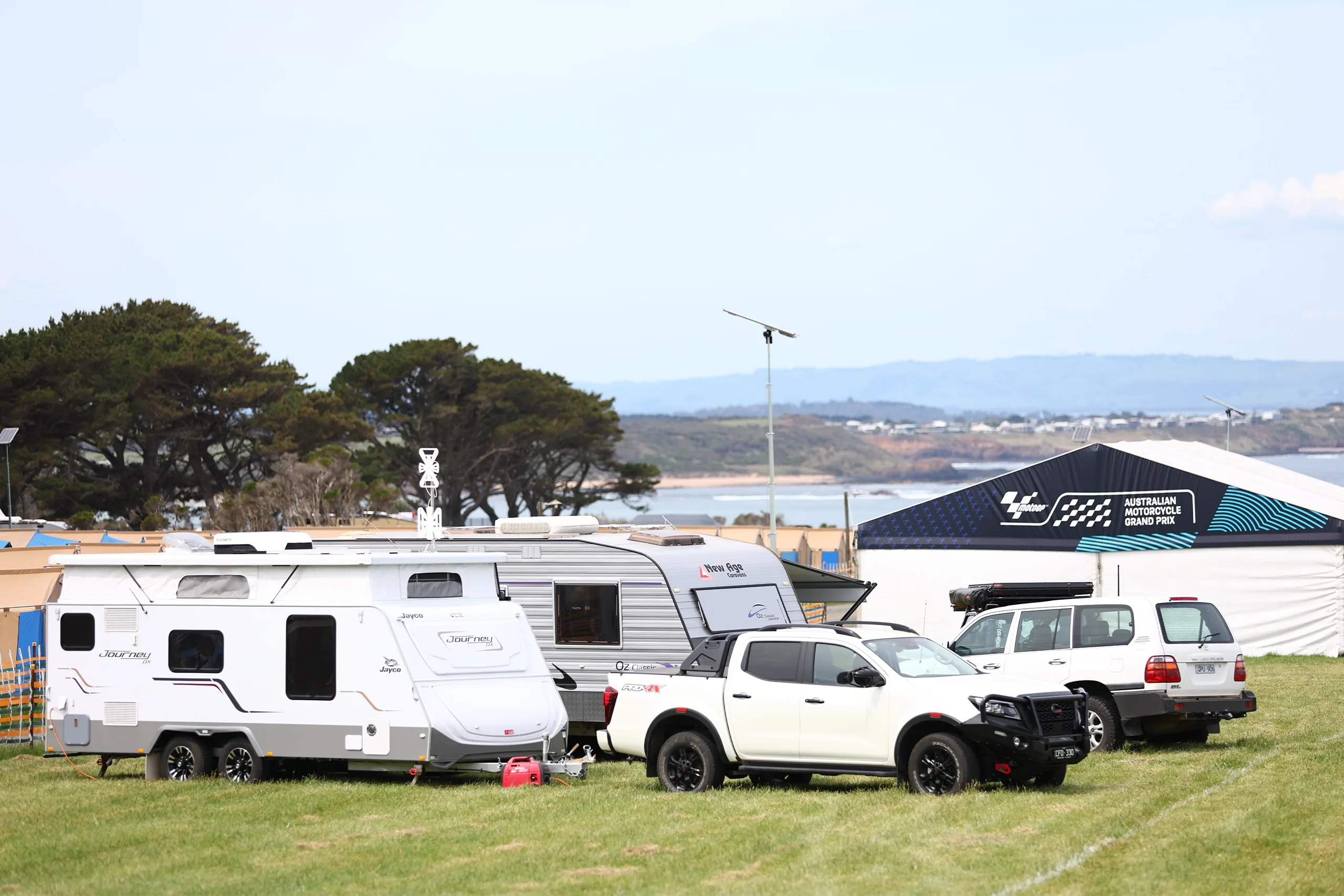 Caravan interior living area